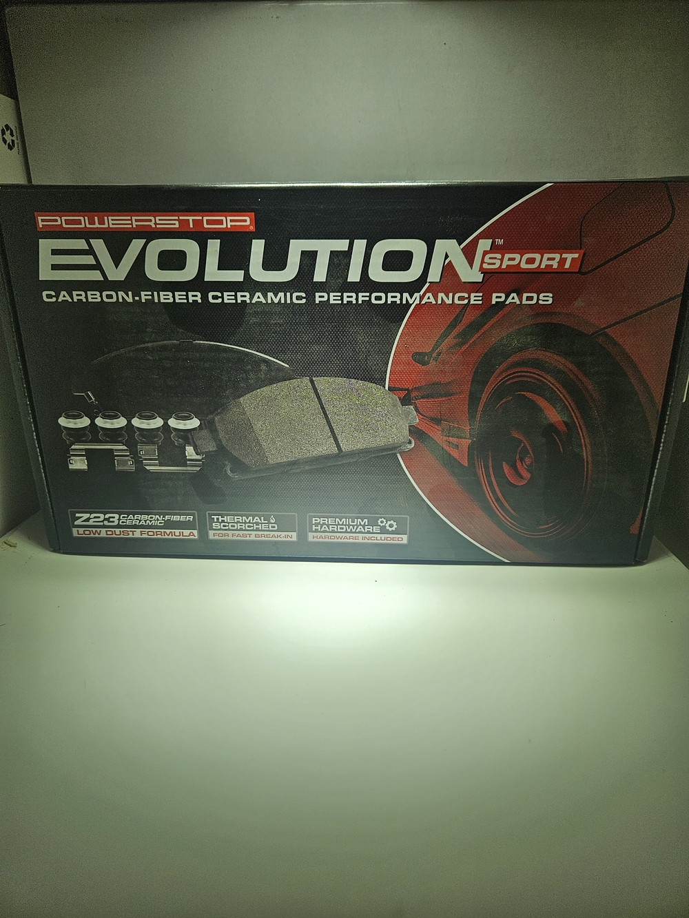 Revolution Evolution Sport Carbon-Fiber Ceramic Brake Pads - Black & Red